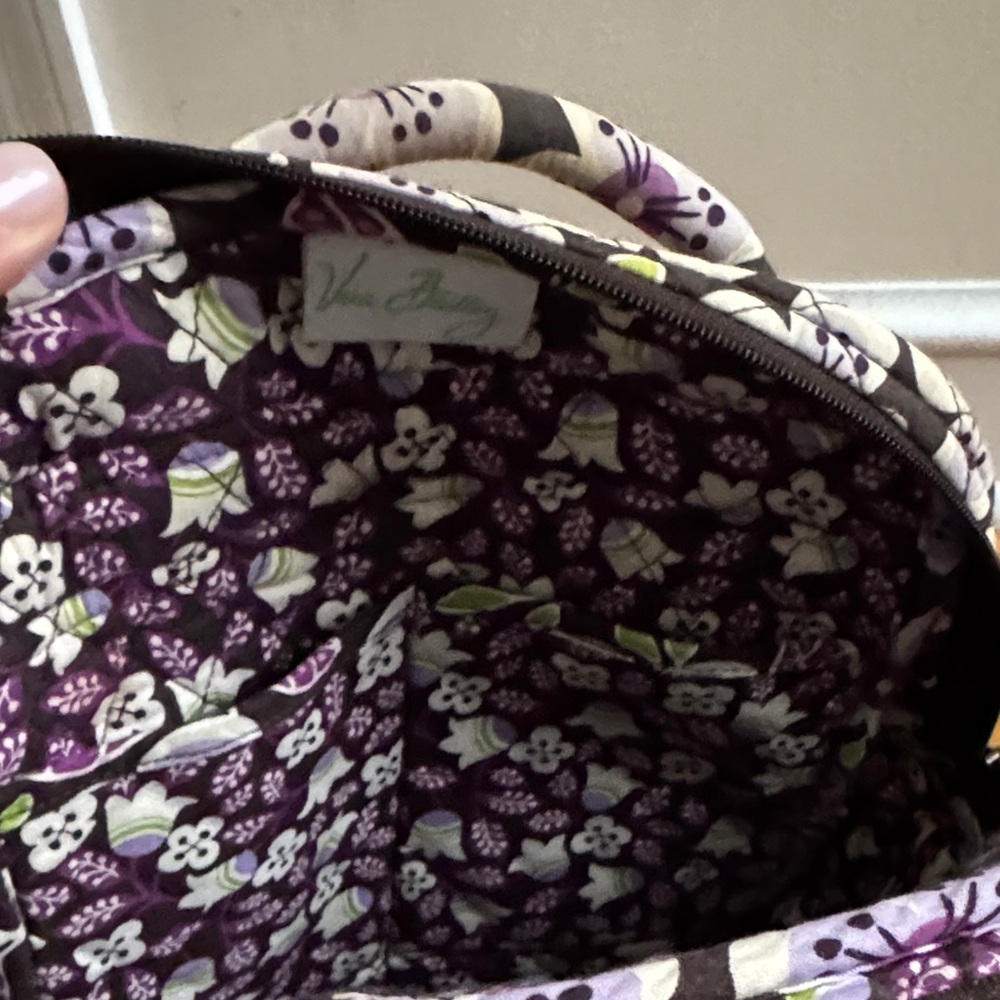 Vera Bradley Purple and Green Floral Backpack - Picture 2 of 3